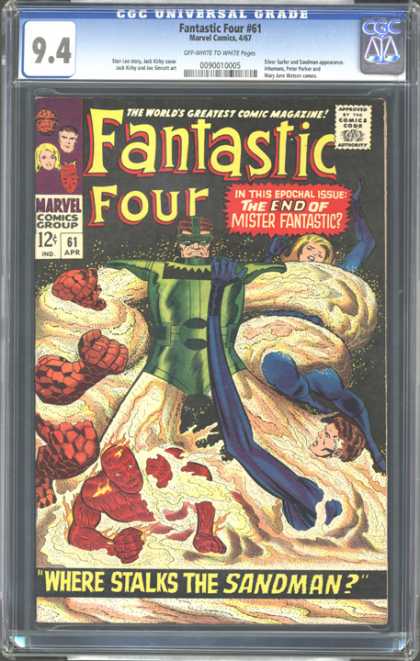 CGC Graded Comics - Fantastic Four #61 (CGC) - Cgc - Marvel Comics - Fantastic Four - Mister Fantastic - Sandman