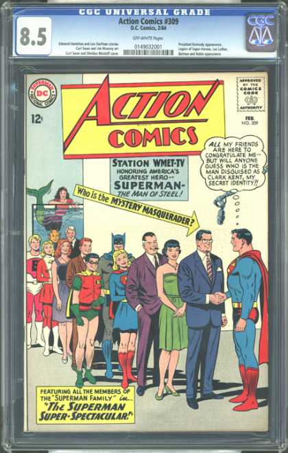 CGC Graded Comics - Action Comics #309 (CGC) - Mystery Masquerader - The Man Of Steel - Superwoman - Batman - Super - Spectacular