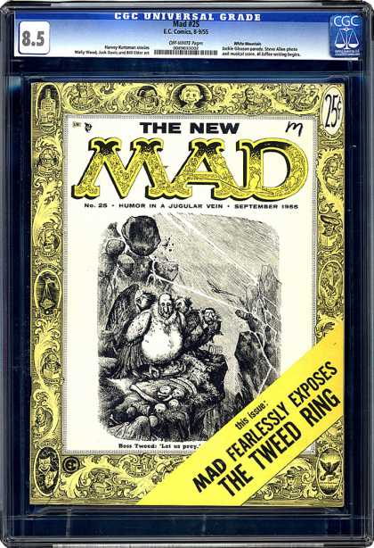 CGC Graded Comics - Mad #25 (CGC) - Mad - Book - Humor In A Jugular Vein - Mad Fearlessly Exposes The Tweed Ring - September