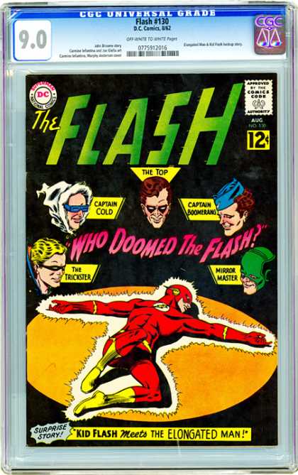 CGC Graded Comics - Flash #130 (CGC) - Captain Cold - The Top - Captain Boomerang - Mirror Master - The Trickster