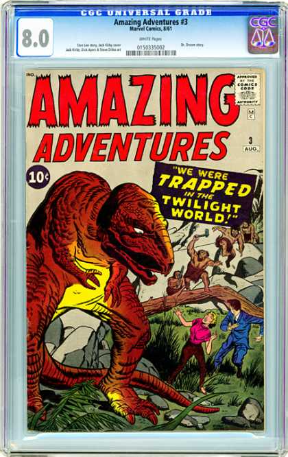 CGC Graded Comics - Amazing Adventures #3 (CGC) - We Ware Trapped In The Twiling World - Juracic Park - Desrrt - Runini Two People - Rock