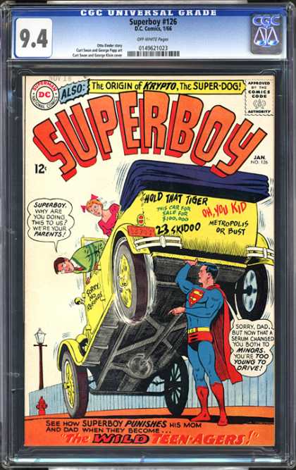 CGC Graded Comics - Superboy #126 (CGC) - Krypto - Dc Comics - Superman - Superboy - Teenager