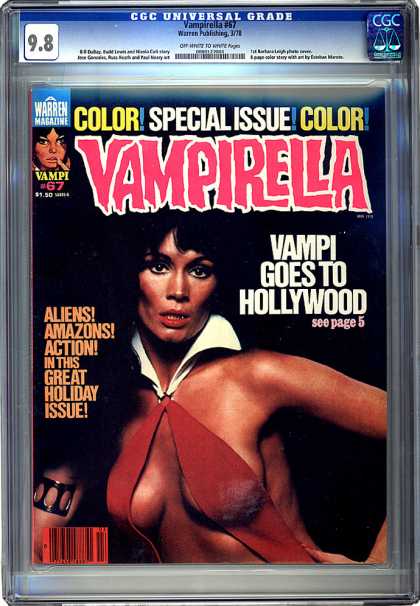 CGC Graded Comics - Vampirella #67 (CGC) - Vampirella - Vamp Goes To Hollywood - Aliens - Amazons - Holiday Issue