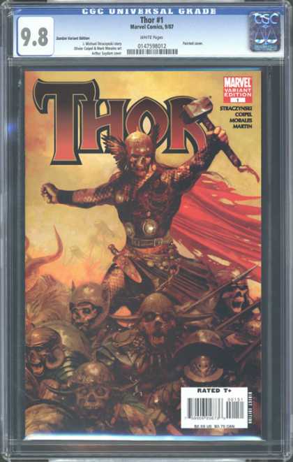 CGC Graded Comics - Thor #1 (CGC) - Thor - Marvel - Rated T - Hammer - Skeleton