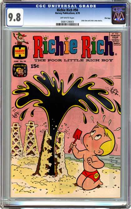 CGC Graded Comics - Richie Rich #94 (CGC) - Harvey - Oil - Jack In The Box - Beach - Sand