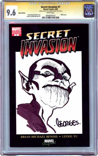 CGC Graded Comics - Secret Invasion #1 (CGC) - Secret Invasion - Marvel - Variant Collection - Georges - Pointy Ears