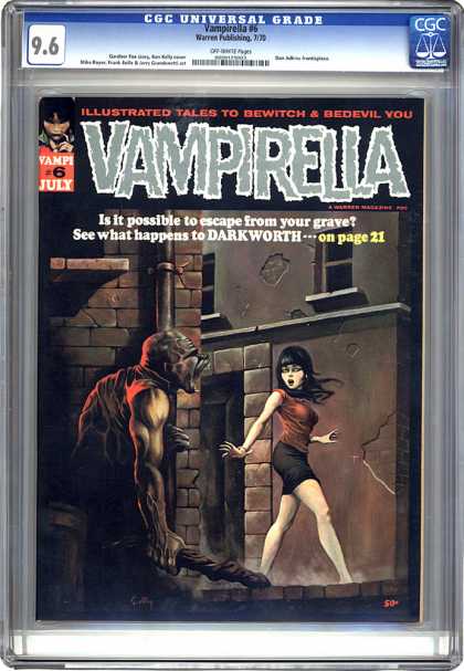 CGC Graded Comics - Vampirella #6 (CGC) - Vampirella - Darkworth - Window - Escape - Grave