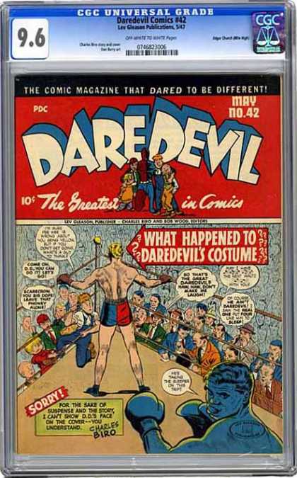 CGC Graded Comics - Daredevil Comics #42 (CGC) - Missing Costume - Dd - Boxing - Secret Identity - Which One Is Real