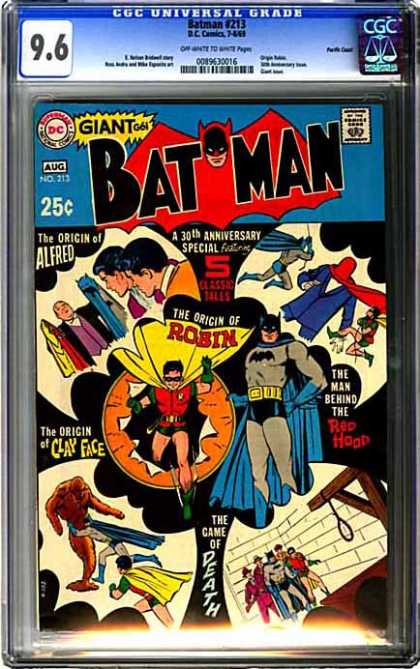 CGC Graded Comics - Batman #213 (CGC) - Batman - 30th Anniversary - Robin - Red Hood - Clay Face