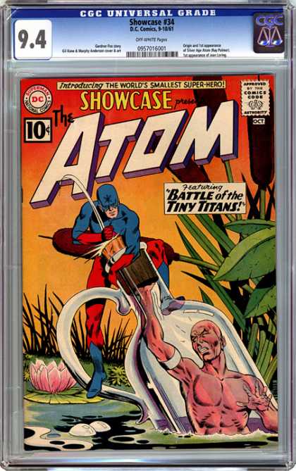 CGC Graded Comics - Showcase #34 (CGC) - Showcase - Atom - Bottle Of The Tiny Titans - Super Here - Water Hero