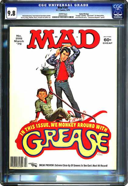 CGC Graded Comics - Mad #205 (CGC) - Mad - Cheap - No 205 March 79 - Grease - Leather Jacket