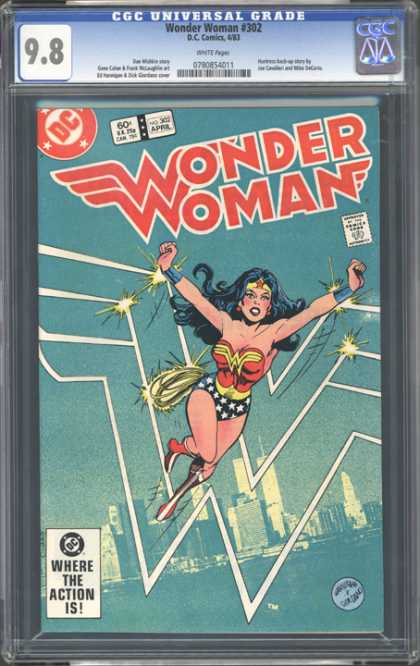 CGC Graded Comics - Wonder Woman #302 (CGC) - Dc Comics - Wonder Woman - April - Approved By The Comics Code Authority - Where The Action Is