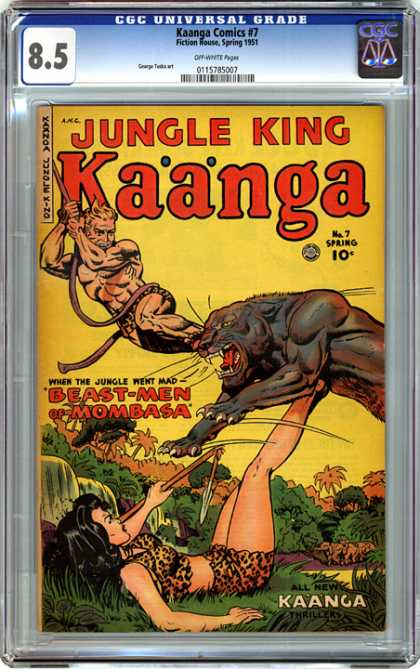 CGC Graded Comics - Kaanga Comics #7 (CGC) - Rope - Kicking - Panther - Woman - Broken Spear