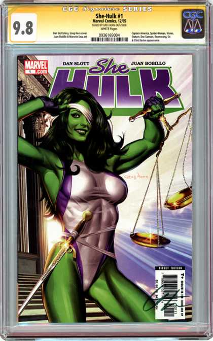 CGC Graded Comics - She-Hulk #1 (CGC) - Sword - Marvel - Dan Slott - Juan Bobillo - She-hulk