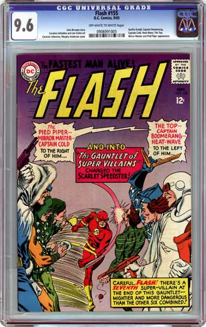 CGC Graded Comics - Flash #155 (CGC) - A Bad Crowd - Flash Marathon - Speed Versus Seven - Flash Against Odds - One Against Seven