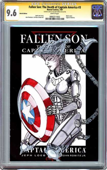 CGC Graded Comics - Fallen Son: The Death of Capatin America #3 (CGC) - Fallen Son - Captain America - Woman - Shield - Jeph Loeb