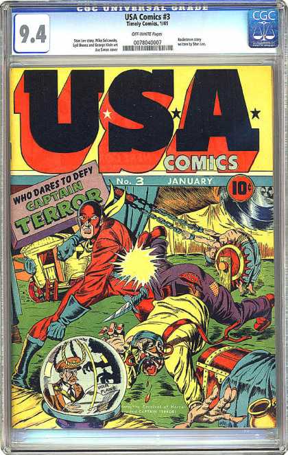 CGC Graded Comics - USA Comics #3 (CGC)