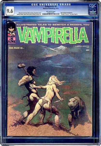 CGC Graded Comics - Vampirella #5 (CGC) - June - See Page 15 - Woman - Man - Bewitch