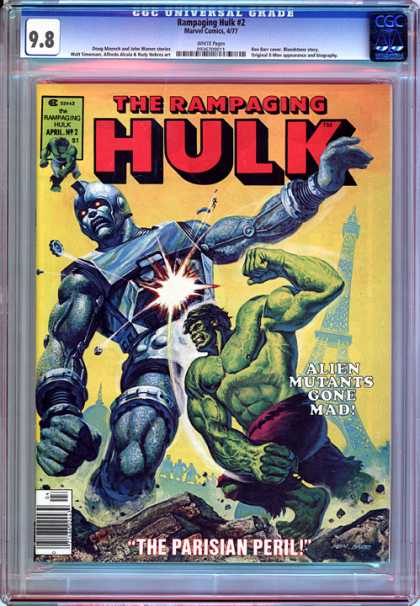 CGC Graded Comics - Rampaging Hulk #2 (CGC) - The Rampaging Hulk - Robot - Alien Mutants Gone Mad - The Parisian Peril - Mutant