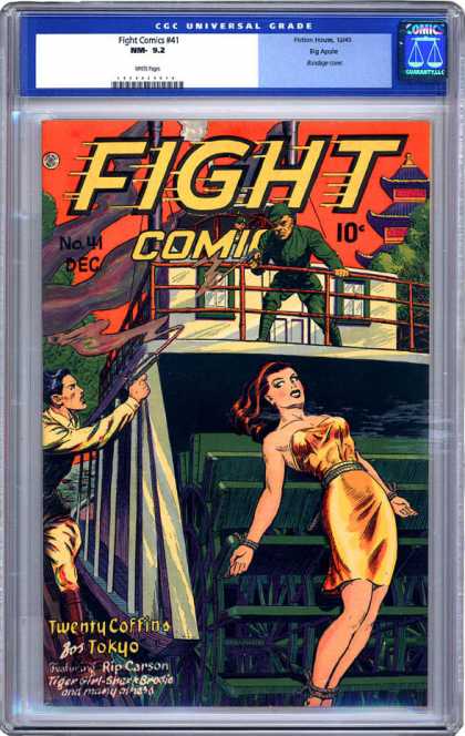 CGC Graded Comics - Fight Comics #41 (CGC) - Fight - Bad Guy - Good Guy - Damsel - Action