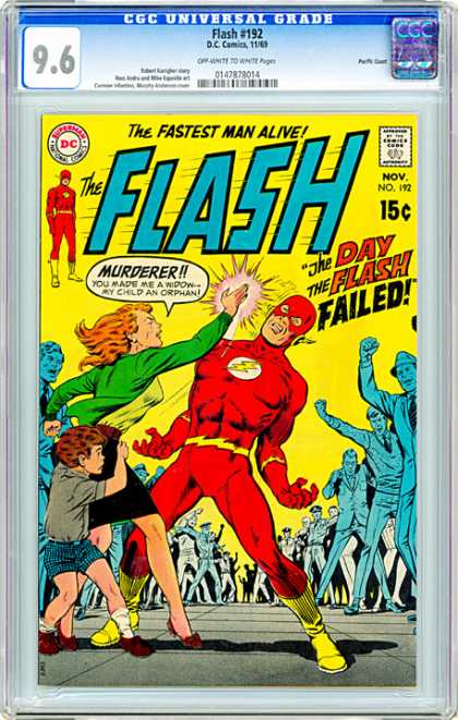CGC Graded Comics - Flash #192 (CGC) - Lighting Bolt - Murderer - Fastest - No 192 - Flash