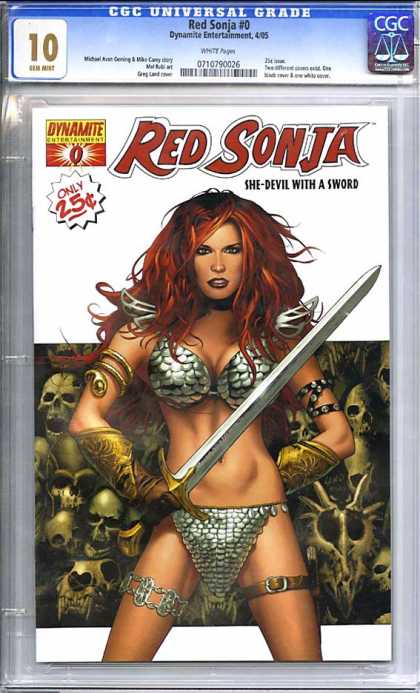 CGC Graded Comics - Red Sonja #0 (CGC) - Red Sonja Number 0 - She Devil With A Sword - Skulls - Warrior - Bikini