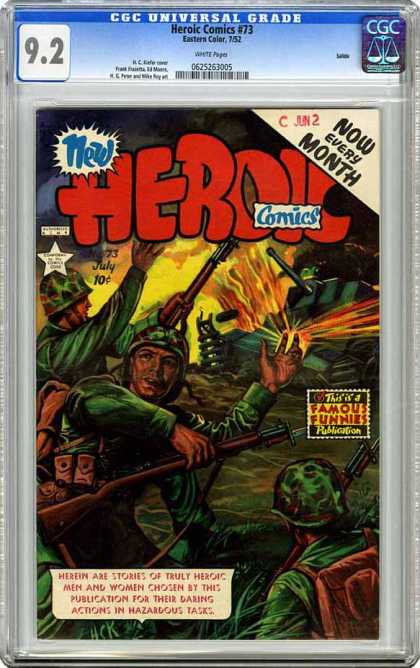 CGC Graded Comics - Heroic Comics #73 (CGC) - War - Army - Fire - Tanks - Guns