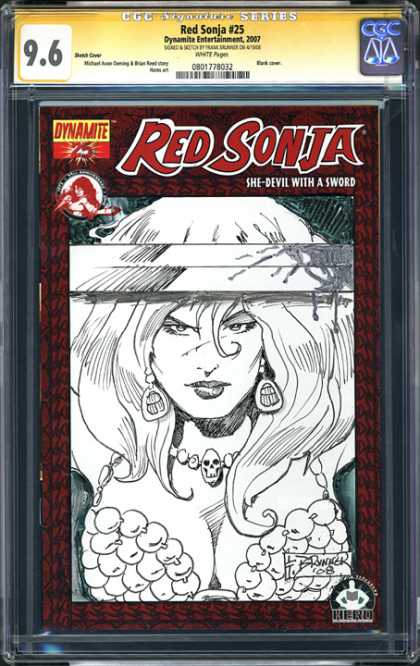 CGC Graded Comics - Red Sonja #25 (CGC) - The Devil Diva - Dont Let Her Looks Fool Ya - Evil Can Be Beautiful - Never Come Between A Woman And Her Sword - I Will Cut You
