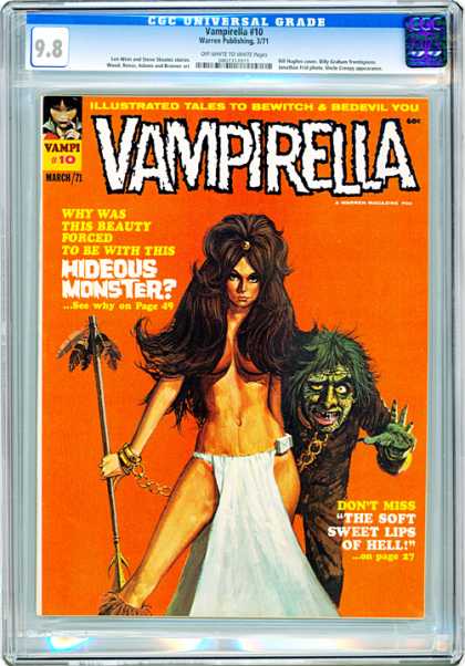 CGC Graded Comics - Vampirella #10 (CGC) - Vampirella - Hideous Monster - March 71 - Naked Woman - Chained