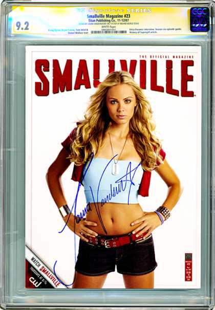 CGC Graded Comics - Smallville Magazine #23 (CGC) - Woman - Autograph - Glonxde - Belt - Jewelry