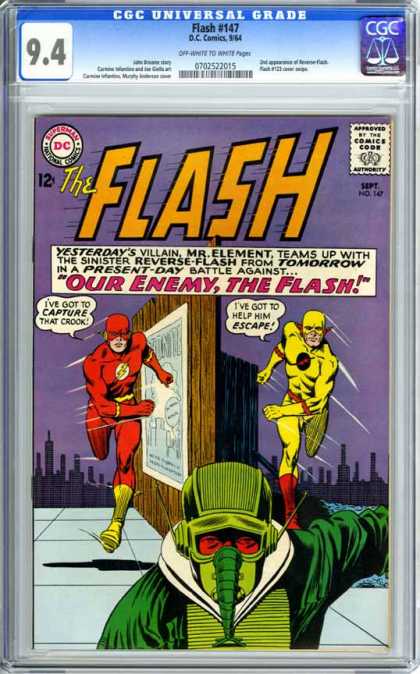 CGC Graded Comics - Flash #147 (CGC) - Mr Element - Reverse-flash - Capture - Escape - Battle