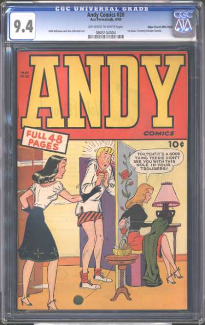 CGC Graded Comics - Andy Comics #20 (CGC) - 48 Pages - Teddie - Mending - Hold - Trousers