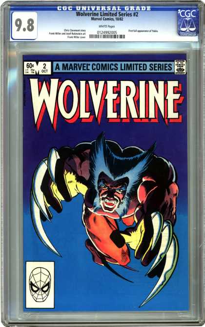 CGC Graded Comics - Wolverine Limited Series #2 (CGC) - Wolverine - Limited - Claws - Sky - Night