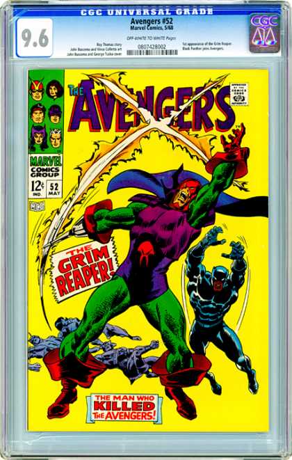 CGC Graded Comics - Avengers #52 (CGC) - Avengers - Marvel Comics - Approved By The Comics Code Authority - 52 May - The Grim Reaper