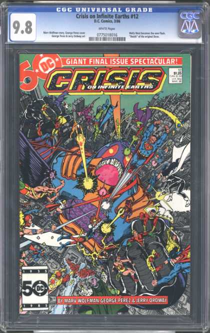 CGC Graded Comics - Crisis on Infinite Earths #12 (CGC) - Crisis - Superman - Monster - City - Laser