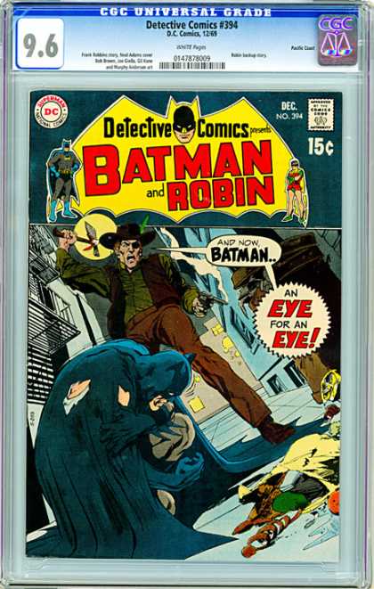 CGC Graded Comics - Detective Comics #394 (CGC) - Batman - Robin - One-eye - Eye For An Eye - Revenge