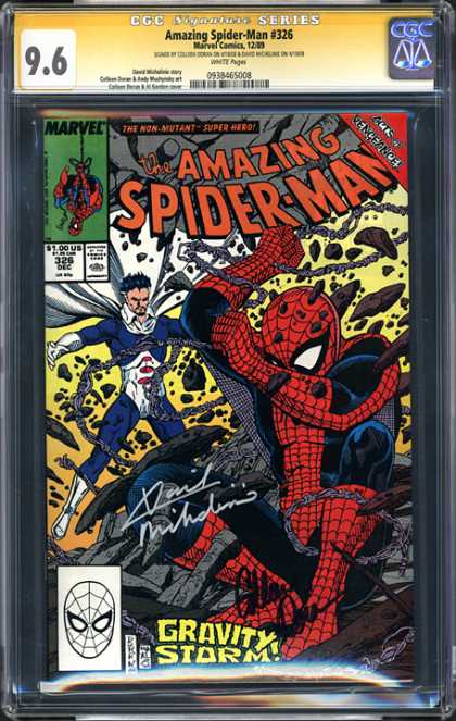 CGC Graded Comics - Amazing Spider-Man #326 (CGC) - Crazy Chains - Evil Villan - Superhero Battles Supervillan - White Caped Bad Guy - Webslinger