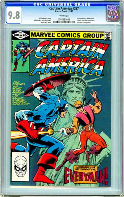 CGC Graded Comics - Captain America #267 (CGC) - Marvel - Captain America - Everyman - Larry Ekler - First Appearance