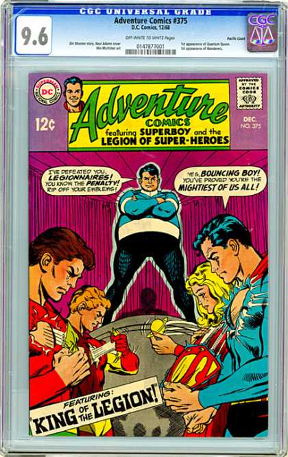 CGC Graded Comics - Adventure Comics #375 (CGC) - Superboy - King Of The Legion - Flash - Bounching Boy - Superman