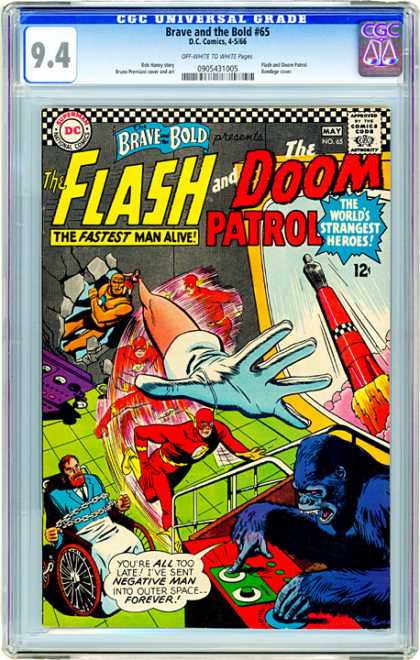 CGC Graded Comics - Brave and the Bold #65 (CGC) - The Flash - The Doom Patrol - Fastest Man Alive - The Worlds Strangest Heroes - Dc