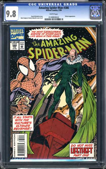 CGC Graded Comics - Amazing Spider-Man #386 (CGC) - Marvel - Marvel Comics - Spider-man - Vulture - Mark Bagley