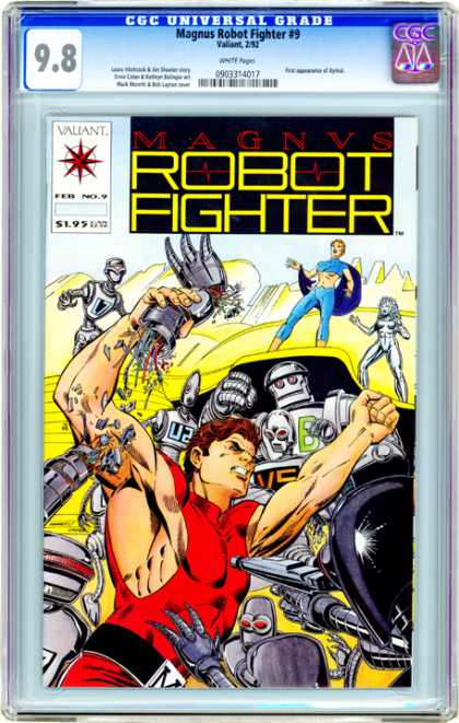 CGC Graded Comics - Magnus Robot Fighter #9 (CGC) - Robots - Muscle Man - Blue Cape - Laser Gun - Black Belt