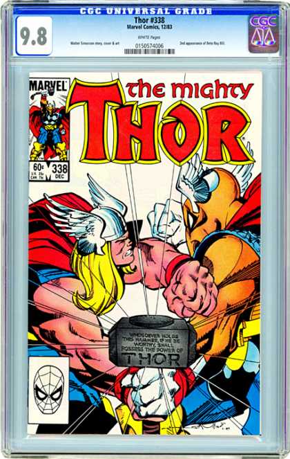 CGC Graded Comics - Thor #338 (CGC) - Thor - Marvel - 338 Dec - Mask - Fight