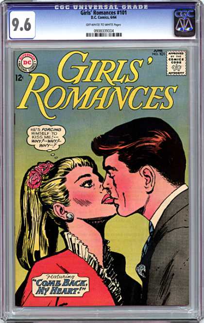 CGC Graded Comics - Girls' Romances #101 (CGC) - Dc - Kiss - Come Back My Heart - Girls Romances - Couple