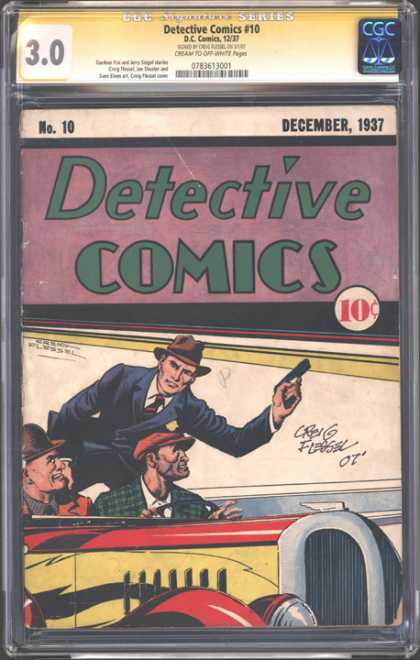 CGC Graded Comics - Detective Comics #10 (CGC) - Bank Hold Em Duo - 47th Place Robbery - Race Robbery - Detective Mange - Get Em Boys