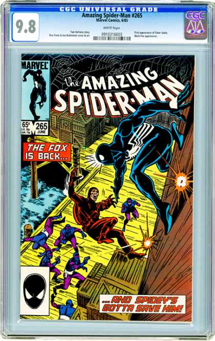 CGC Graded Comics - Amazing Spider-Man #265 (CGC) - Spiderman Nemesis - Spider Web - Docks - Wall Climbing - Shots Fired