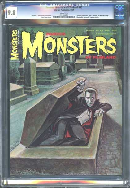 CGC Graded Comics - Famous Monsters of Filmland #43 (CGC) - Vampire - Dracula - Crypt - Graveyard - Coffin