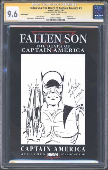 CGC Graded Comics - Fallen Son: The Death of Captain America #3 (CGC) - Fallen Son - Captain America - Jeph Loeb - John Romita Jr - Marvel Original