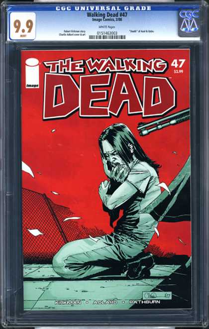 CGC Graded Comics - Walking Dead #47 (CGC) - Dead - Zombie - Walking Dead - Gun - Monster