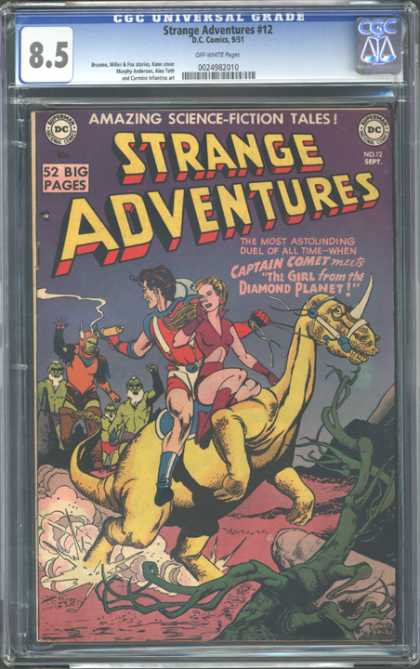 CGC Graded Comics - Strange Adventures #12 (CGC) - Jurassic Zoom - Dinosaurs-a-go-go - Future World - Lost Ages - World Ahead